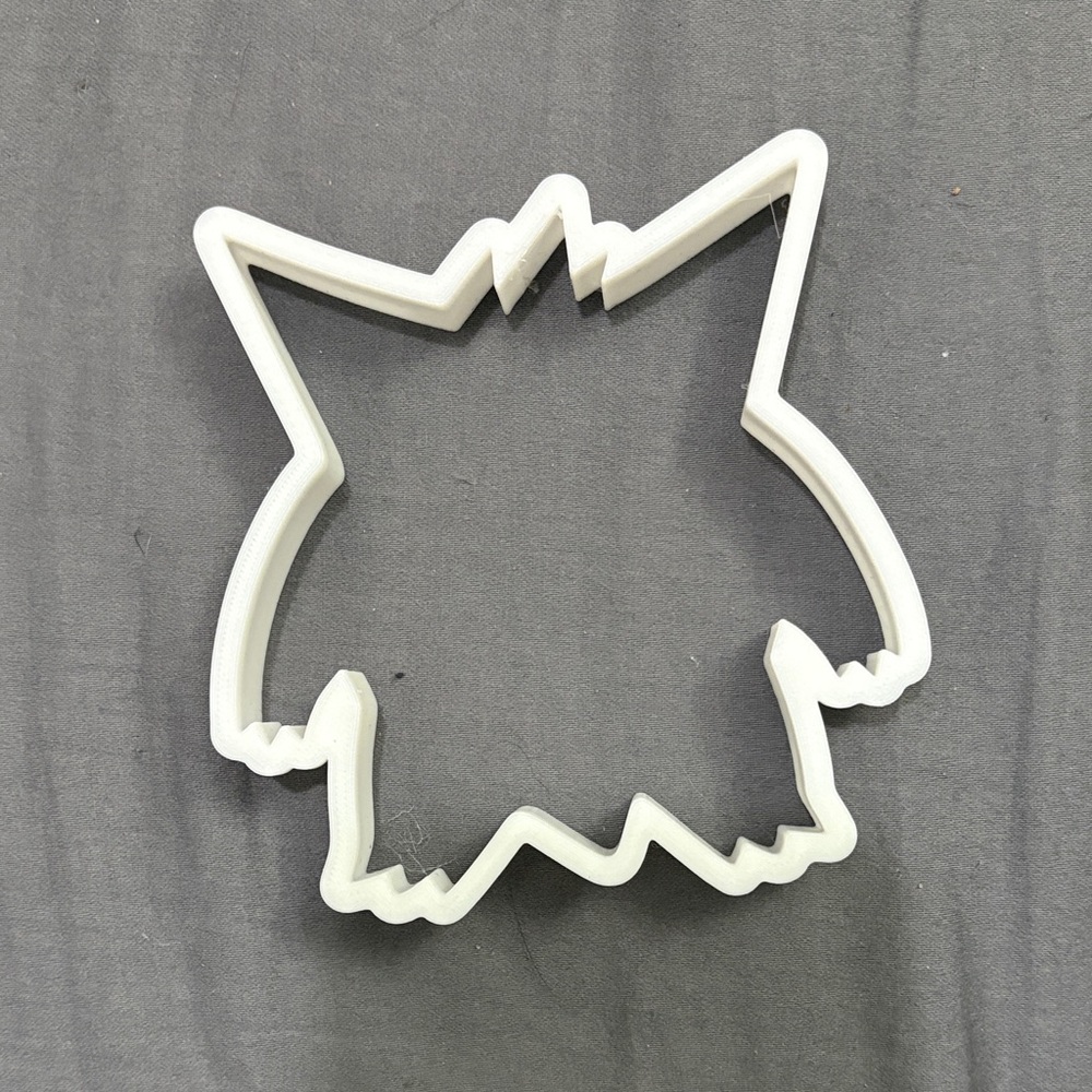 White gengar pokemon Cookie Cutter 4in